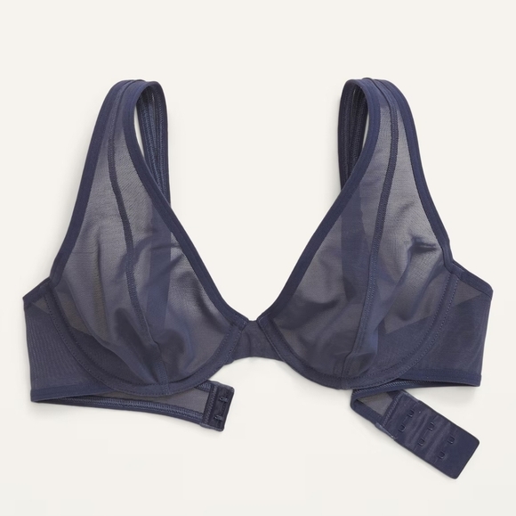 ⭐️40% Off⭐️ Old Navy Mesh Unlined Underwire Plunge Bra - Picture 2 of 9